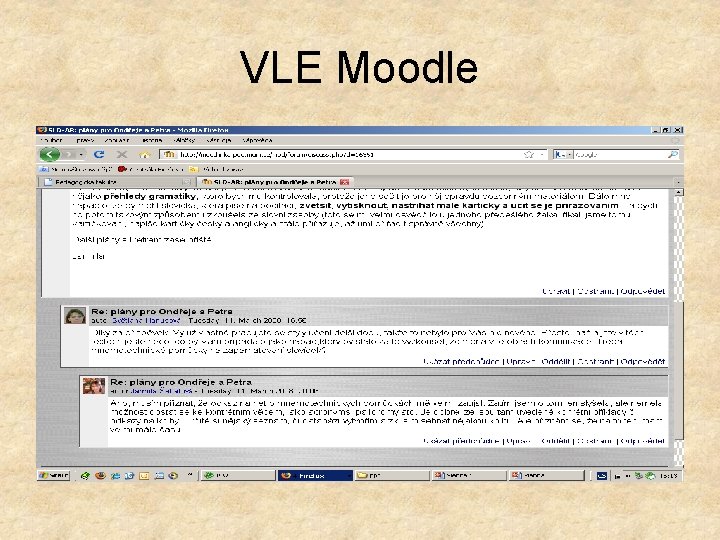 VLE Moodle VLE Moodle