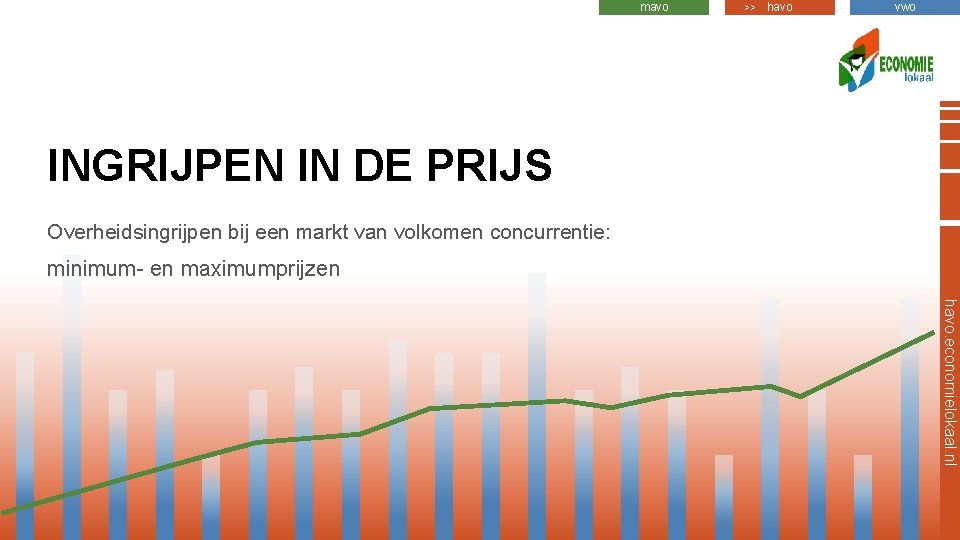 mavo >> havo vwo INGRIJPEN IN DE PRIJS Overheidsingrijpen bij een markt van volkomen