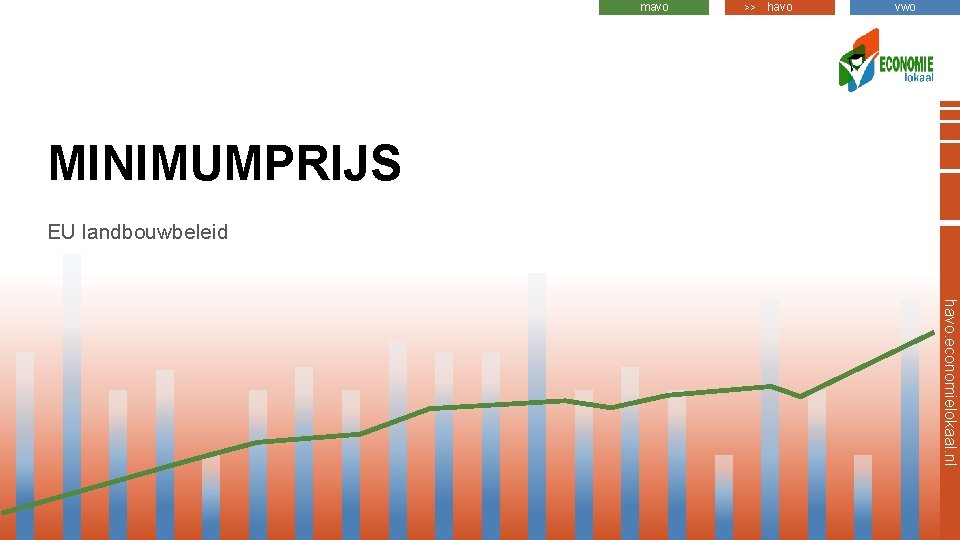 mavo >> havo vwo MINIMUMPRIJS EU landbouwbeleid havo. economielokaal. nl 