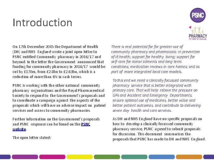 Introduction On 17 th December 2015 the Department of Health (DH) and NHS England