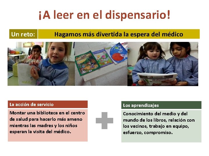 ¡A leer en el dispensario! Un reto: Hagamos más divertida la espera del médico