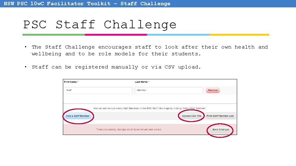 NSW PSC 10 w. C Facilitator Toolkit – Staff Challenge PSC Staff Challenge • NSW PSC 10 w. C Facilitator Toolkit – Staff Challenge PSC Staff Challenge •