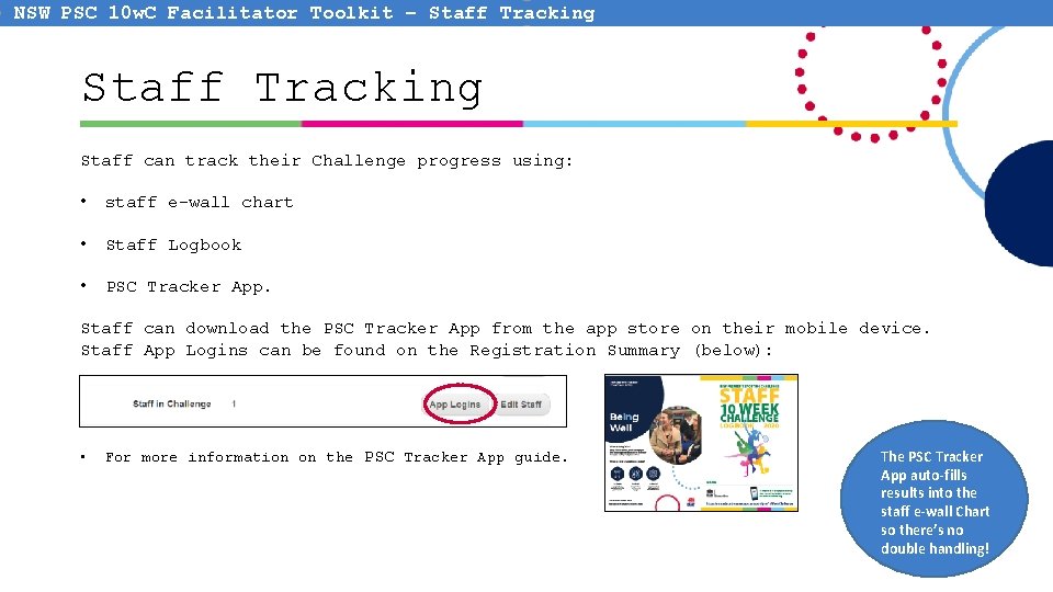 NSW PSC 10 w. C Facilitator Toolkit – Staff Tracking Staff can track their NSW PSC 10 w. C Facilitator Toolkit – Staff Tracking Staff can track their