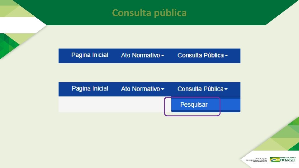 Consulta pública Consulta pública