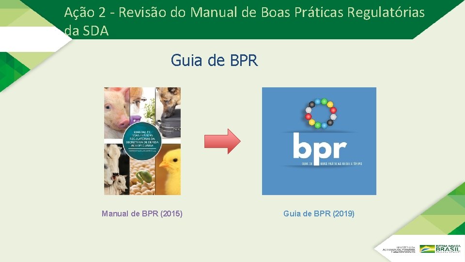 Ação 2 - Revisão do Manual de Boas Práticas Regulatórias da SDA Guia de Ação 2 - Revisão do Manual de Boas Práticas Regulatórias da SDA Guia de