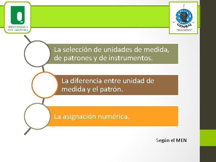 La selección de unidades de medida, de patrones y de instrumentos. La diferencia entre