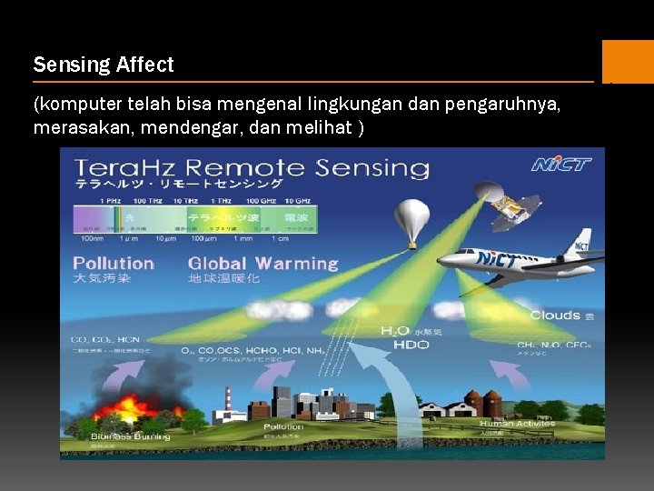 Sensing Affect (komputer telah bisa mengenal lingkungan dan pengaruhnya, merasakan, mendengar, dan melihat )