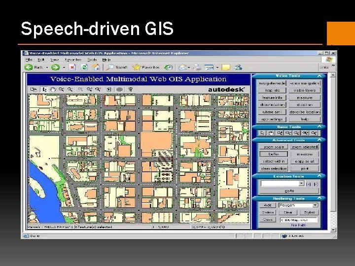 Speech-driven GIS 