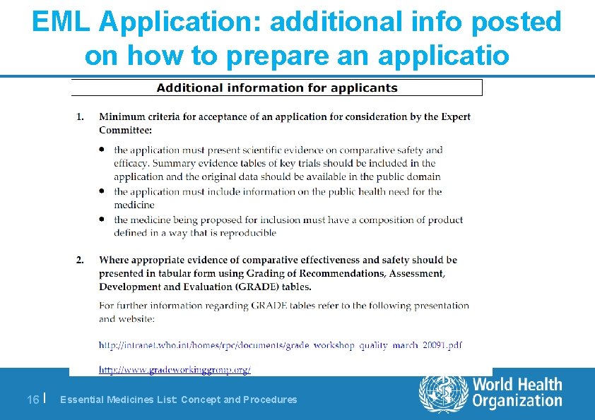 EML Application: additional info posted on how to prepare an applicatio 16 | Essential