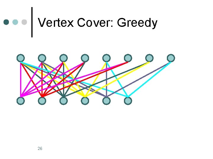 Vertex Cover: Greedy 26 Vertex Cover: Greedy 26
