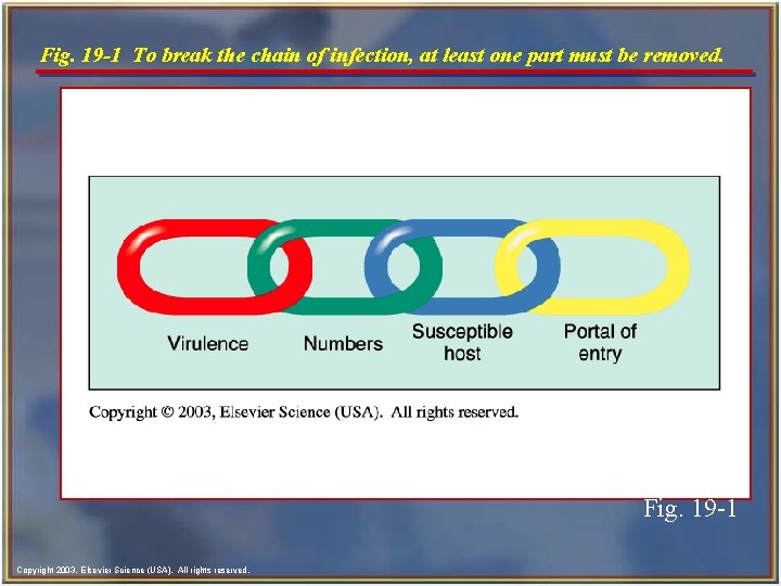 Fig. 19 -1 To break the chain of infection, at least one part must