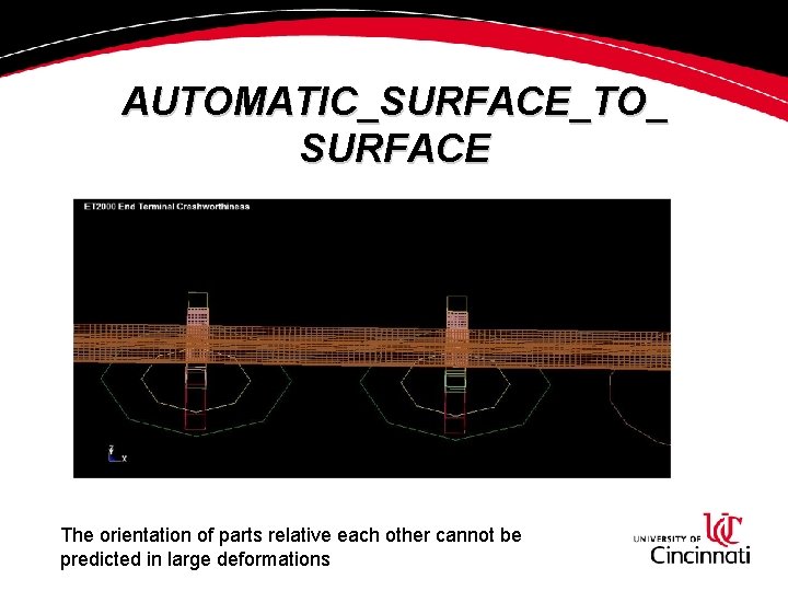 AUTOMATIC_SURFACE_TO_ SURFACE The orientation of parts relative each other cannot be predicted in large