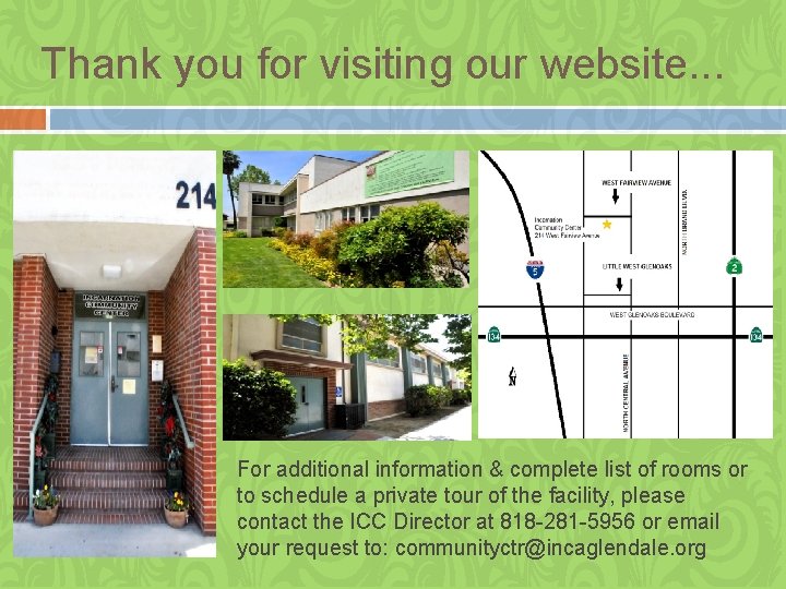 Thank you for visiting our website. . . For additional information & complete list