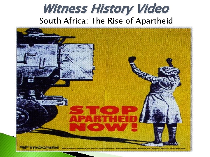 Witness History Video South Africa: The Rise of Apartheid 