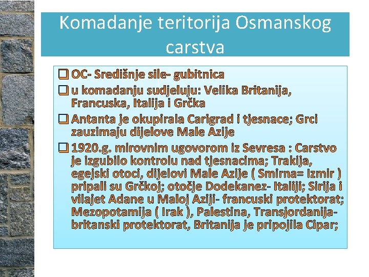 Komadanje teritorija Osmanskog carstva 