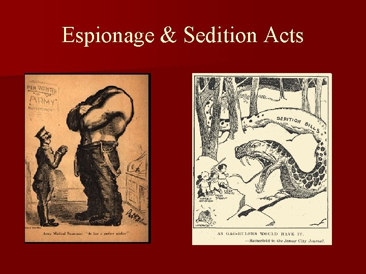 Espionage & Sedition Acts 