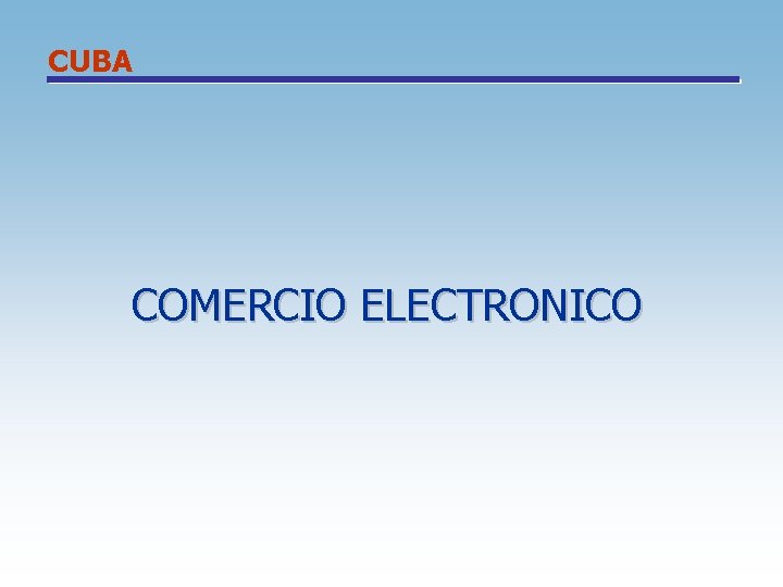 CUBA COMERCIO ELECTRONICO 