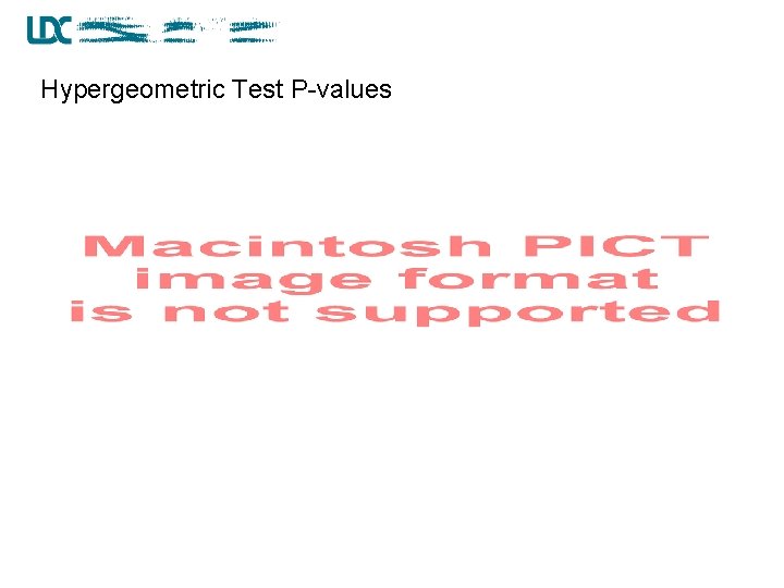 Hypergeometric Test P-values 