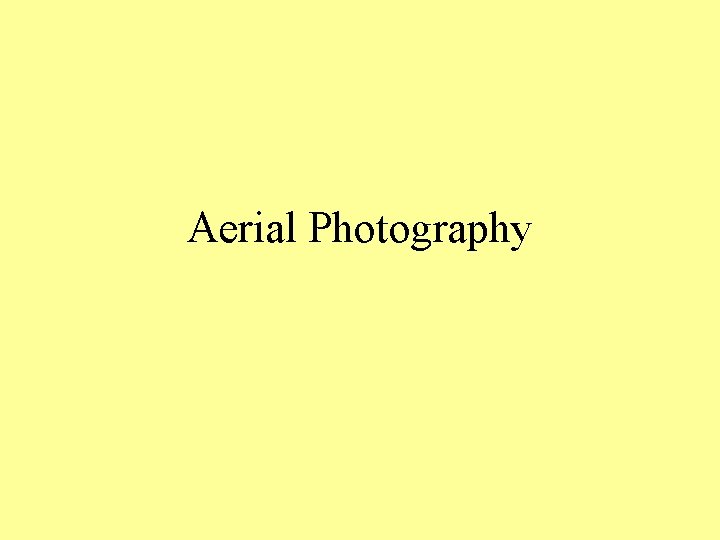 Aerial Photography 