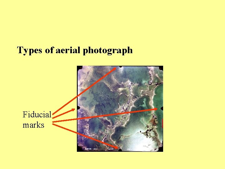 Types of aerial photograph Fiducial marks 