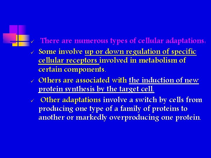 ü ü There are numerous types of cellular adaptations: Some involve up or down ü ü There are numerous types of cellular adaptations: Some involve up or down