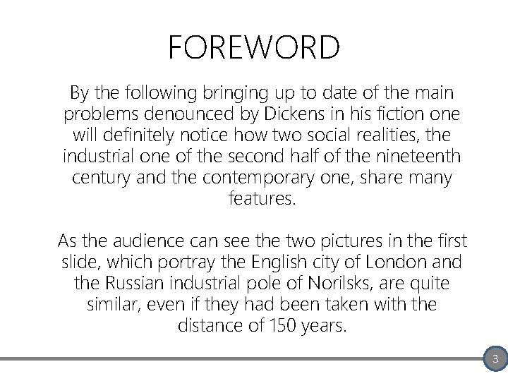 FOREWORD By the following bringing up to date of the main problems denounced by