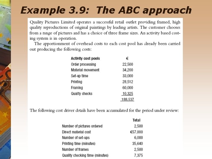 Example 3. 9: The ABC approach 