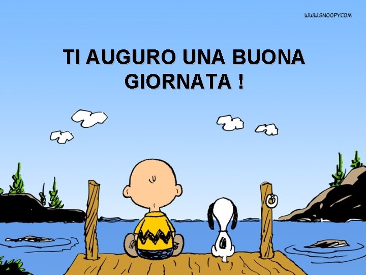 TI AUGURO UNA BUONA GIORNATA ! 