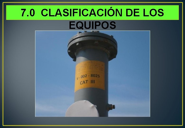 7. 0 CLASIFICACIÓN DE LOS EQUIPOS 7. 0 CLASIFICACIÓN DE LOS EQUIPOS