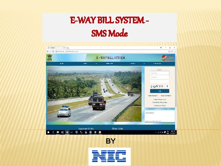 E-WAY BILL SYSTEM SMS Mode BY 