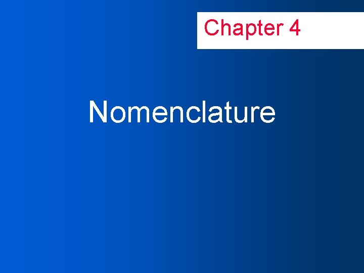 Chapter 4 Nomenclature 