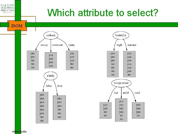 Which attribute to select? ISOM witten&eibe 