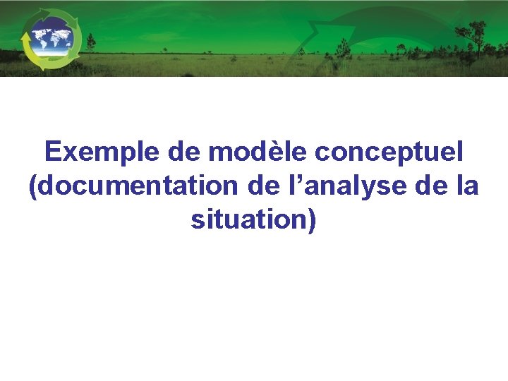 Exemple de modèle conceptuel (documentation de l’analyse de la situation) 