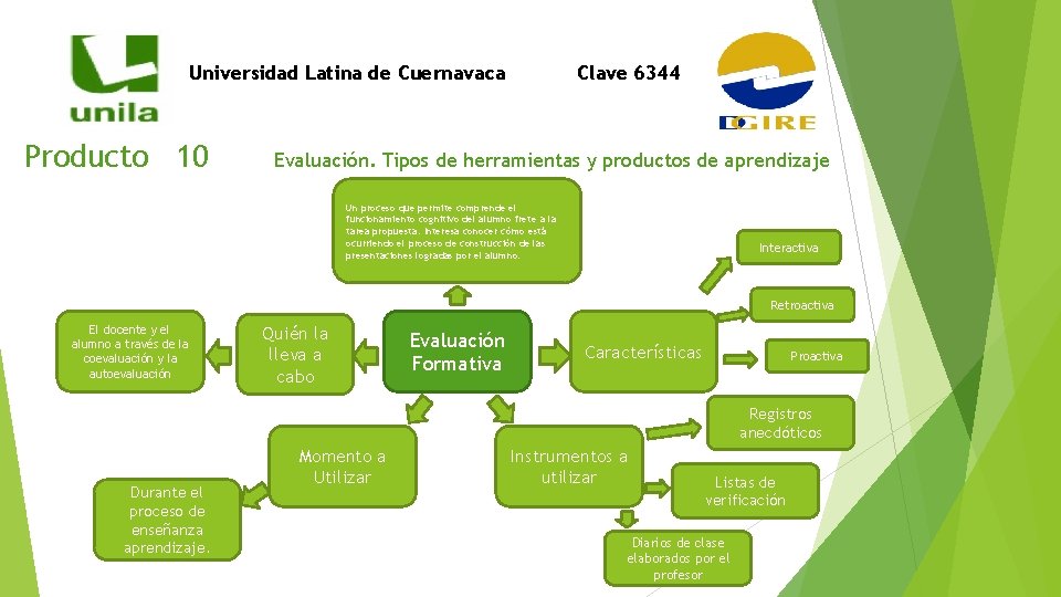 Universidad Latina de Cuernavaca Producto 10 Clave 6344 Evaluación. Tipos de herramientas y productos