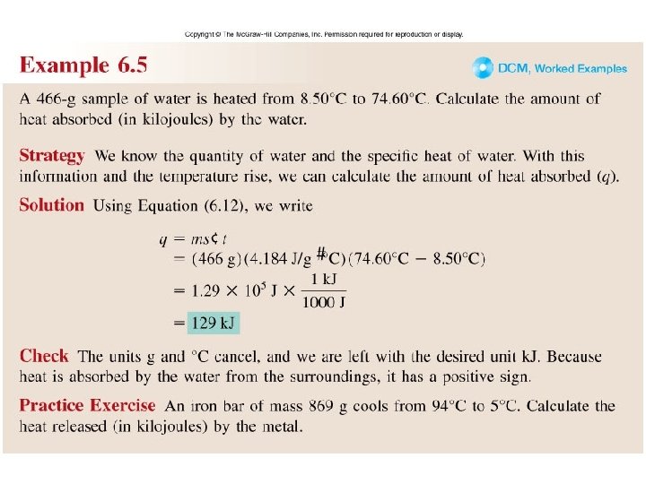 Worked Example 6. 5 