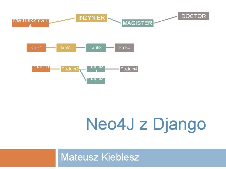 INŻYNIER MATURZYST A Krok 1 Poziom 1 krok 2 Poziom 2 krok 3 Poziom