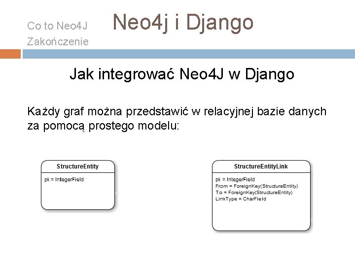 Co to Neo 4 J Zakończenie Neo 4 j i Django Jak integrować Neo