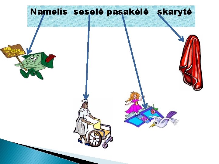 Namelis seselė pasakėlė skarytė 