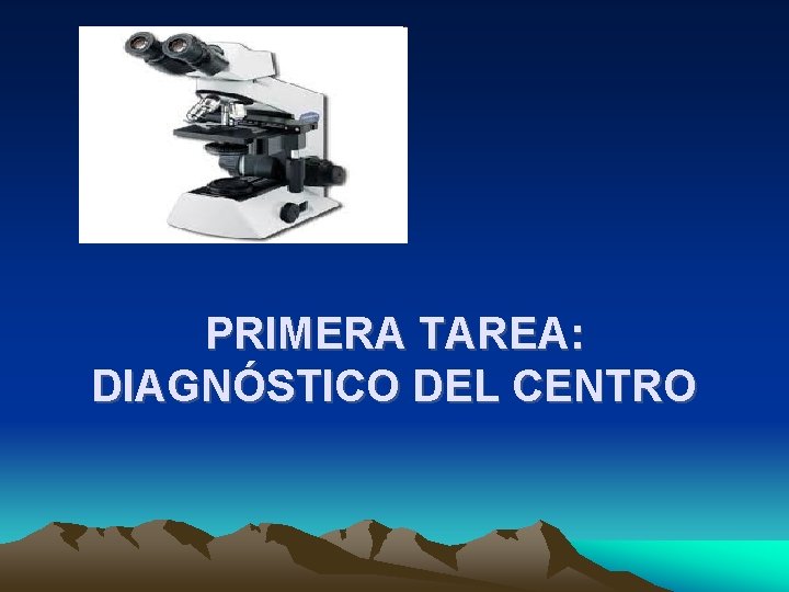 PRIMERA TAREA: DIAGNÓSTICO DEL CENTRO 