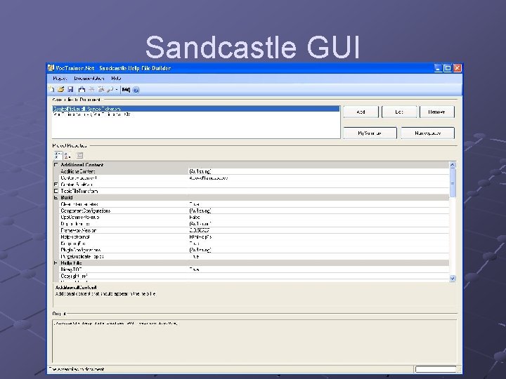 Sandcastle GUI 