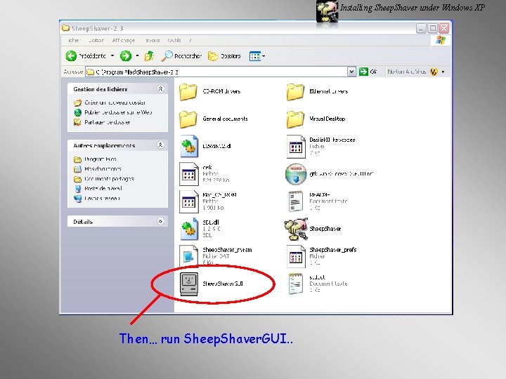 Installing Sheep. Shaver under Windows XP Then… run Sheep. Shaver. GUI. . 