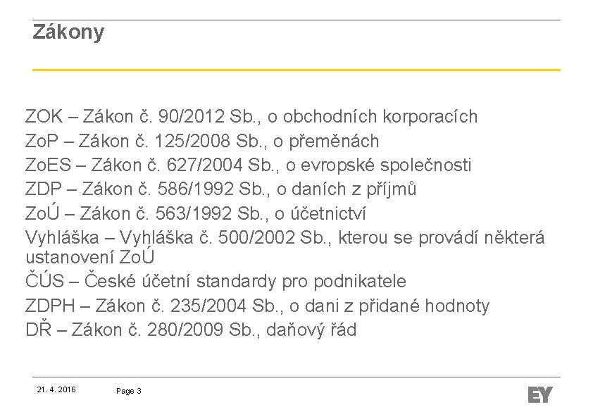 Zákony ZOK – Zákon č. 90/2012 Sb. , o obchodních korporacích Zo. P –