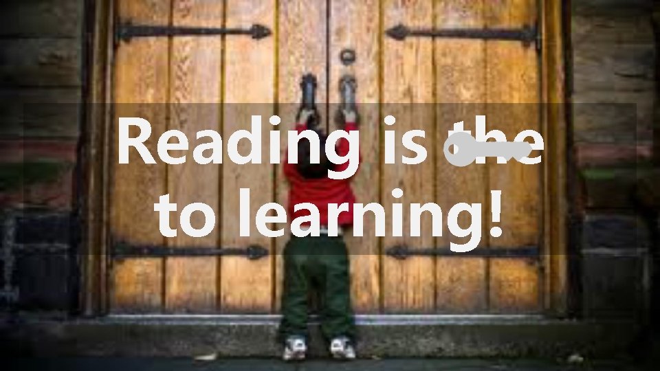 Reading is the to learning! 