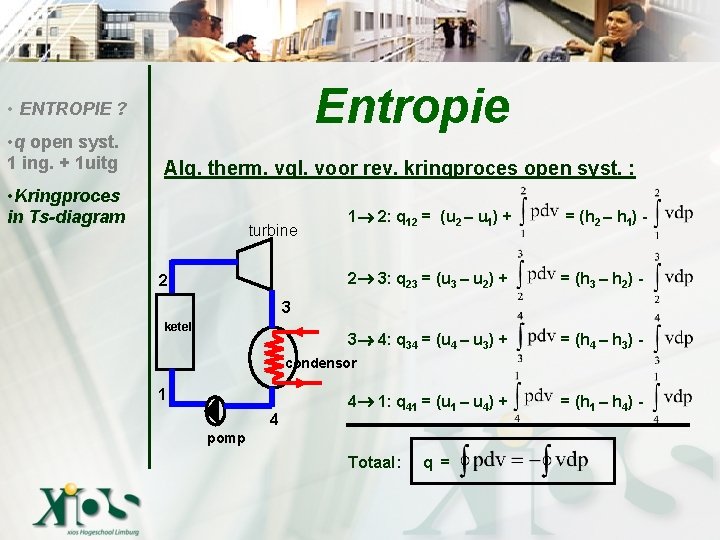 Entropie • ENTROPIE ? • q open syst. 1 ing. + 1 uitg Alg.