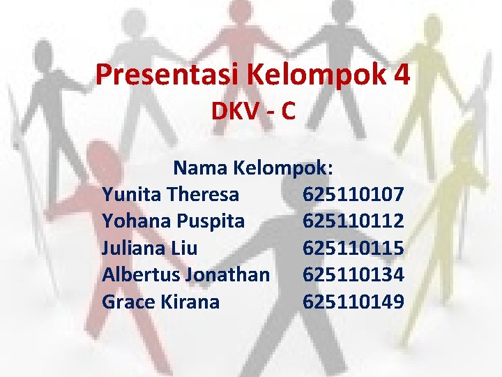 Presentasi Kelompok 4 DKV - C Nama Kelompok: Yunita Theresa 625110107 Yohana Puspita 625110112