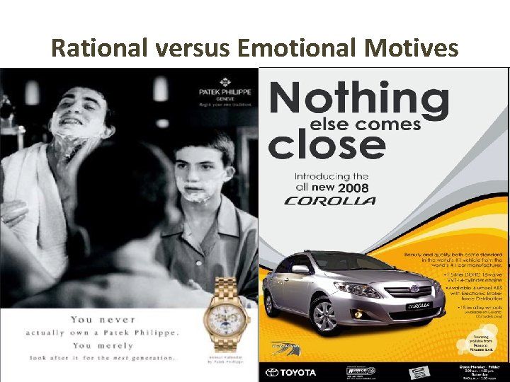 Rational versus Emotional Motives 16 