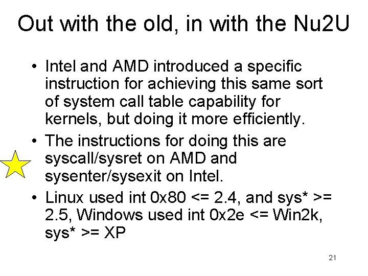 Out with the old, in with the Nu 2 U • Intel and AMD