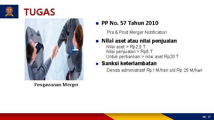 TUGAS n PP No. 57 Tahun 2010 Pra & Post Merger Notification n Nilai