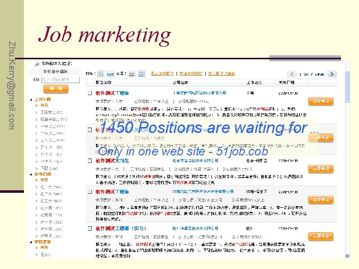 Zhu. Kerry@gmail. com Job marketing 1450 Positions are waiting for … Only in one