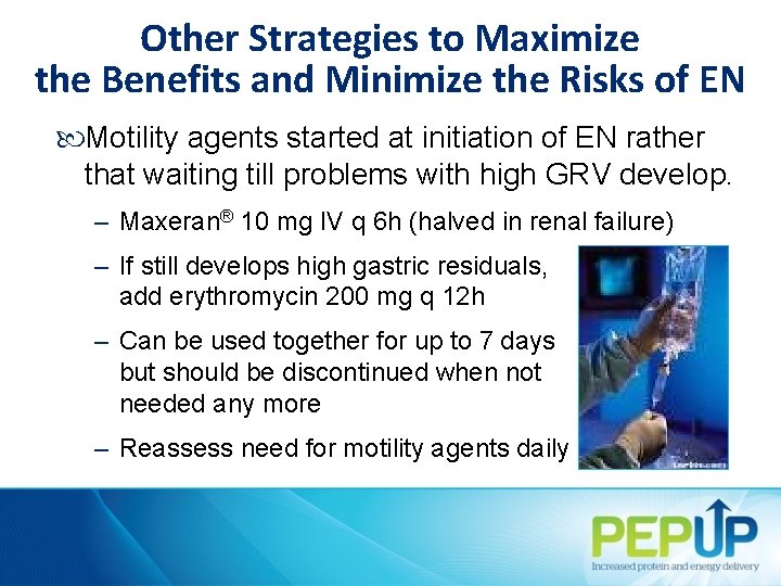 Other Strategies to Maximize the Benefits and Minimize the Risks of EN Motility agents